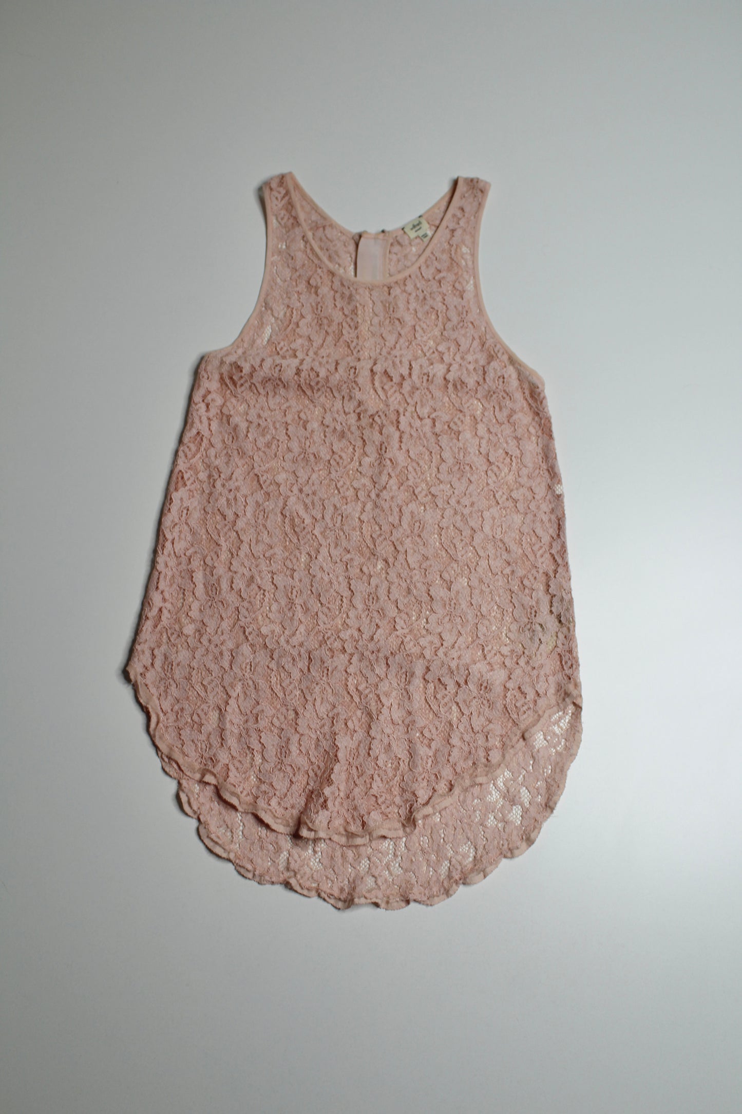 Aritzia Babaton light pink lace tank, size xs