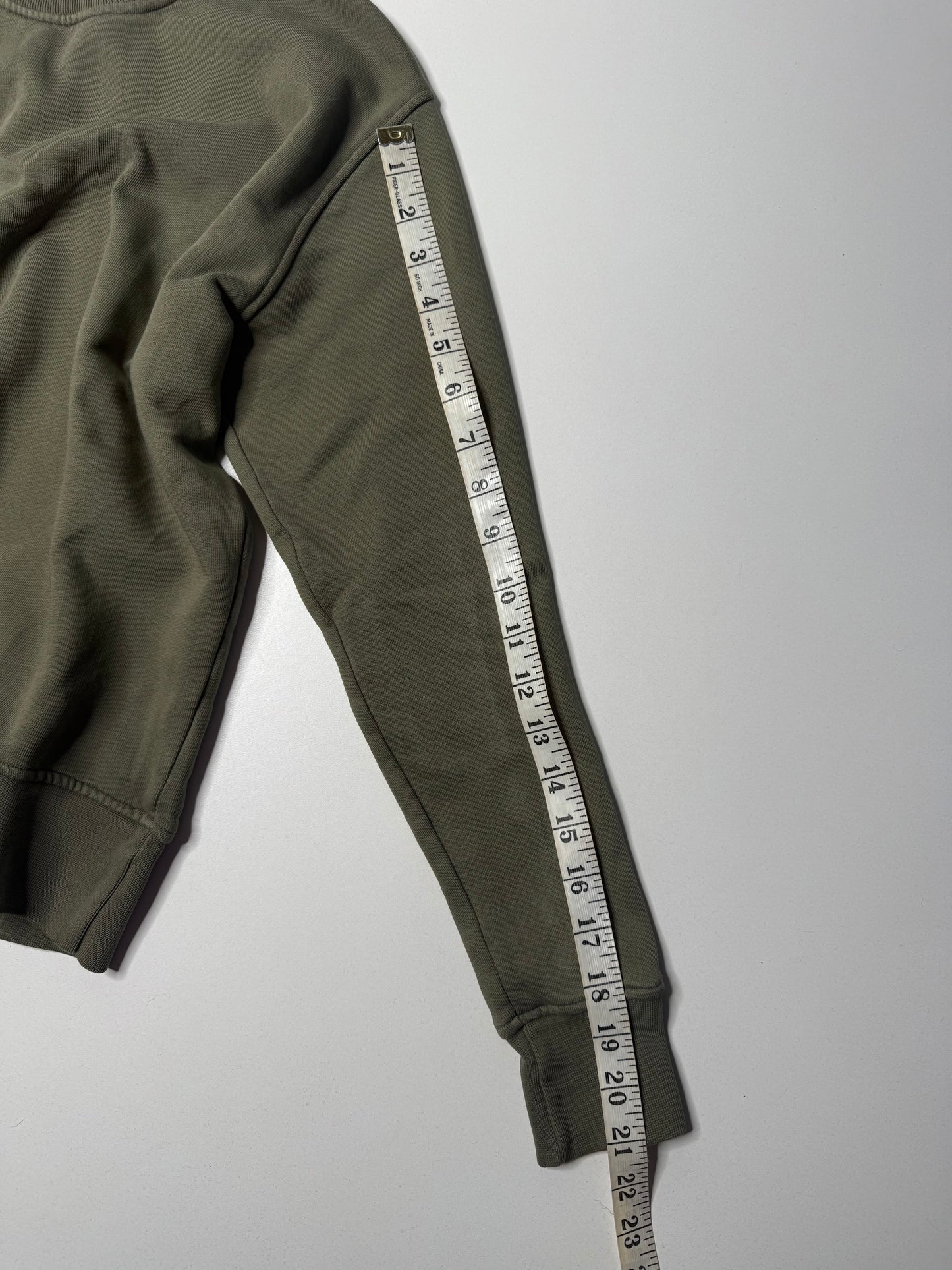 Colorful Standard olive crew neck sweatshirt, size xs (relaxed fit)