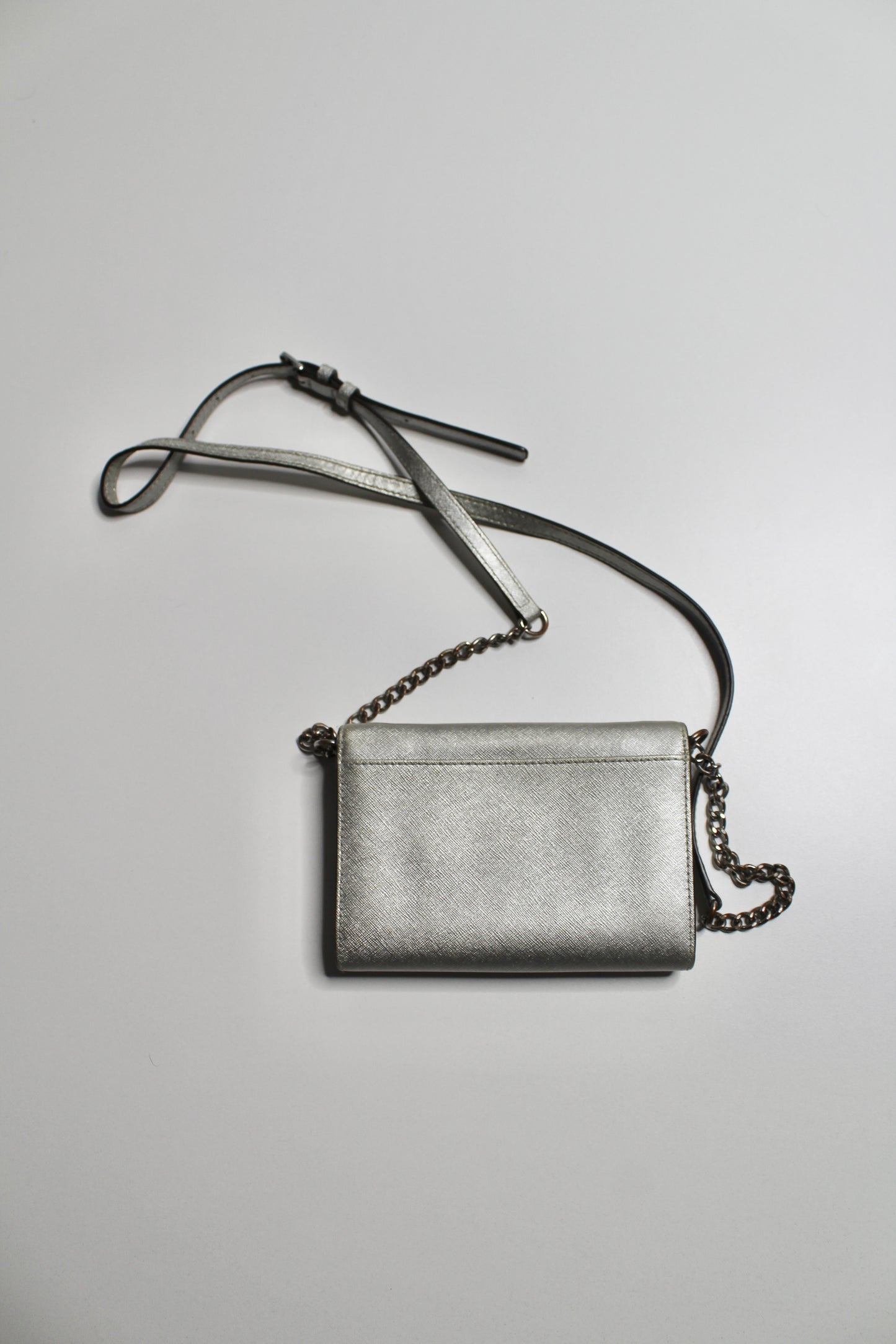Michael Kors small silver purse/clutch (removable strap) (additional 50% off at checkout)
