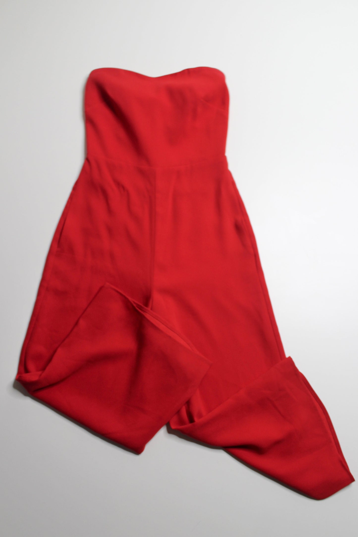 Aritzia babaton Rohan red strapless jumpsuit, size 00