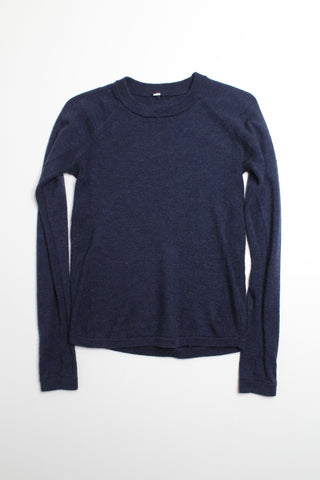 Lululemon midnight navy merino wool sweater, no size. Fits like xs or size 4 (price reduced: was $58)