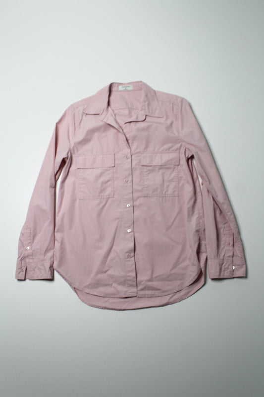 Aritzia Wilfred Free pink button up cotton blouse, size xs (loose fit)