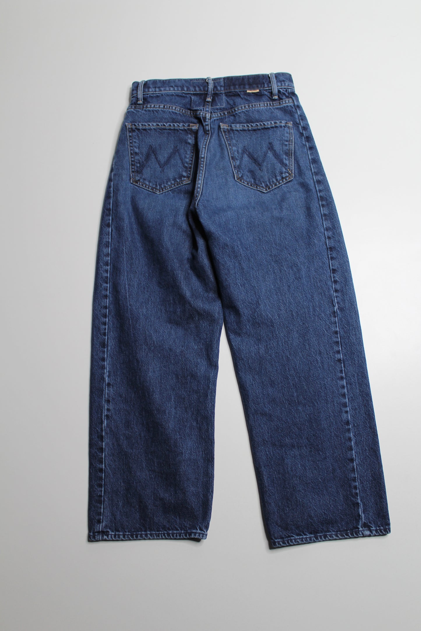 Mother high-rise ‘half pipe ankle’ barrel jeans, size 25