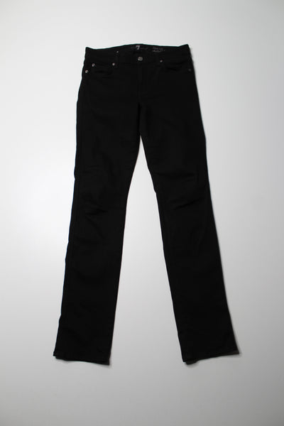 7 For All Mankind mid rise  ‘kimmie straight’ leg black denim pant, size 29 (32”) (additional 10% off)