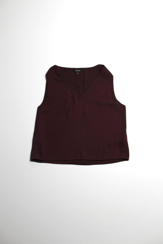 Aritzia Babaton maroon sleeveless ‘Murphy’ blouse, size small