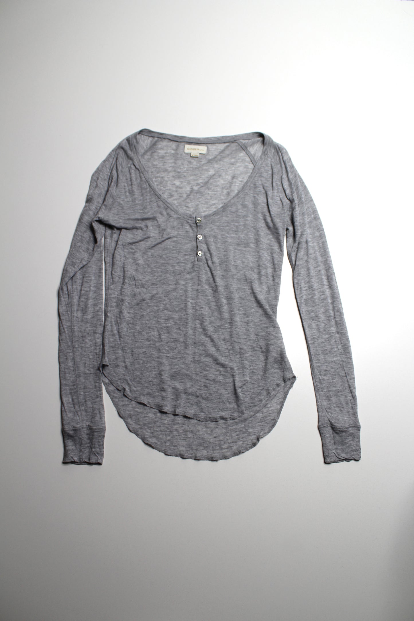 Aritzia TNA light grey  henley long sleeve, size medium