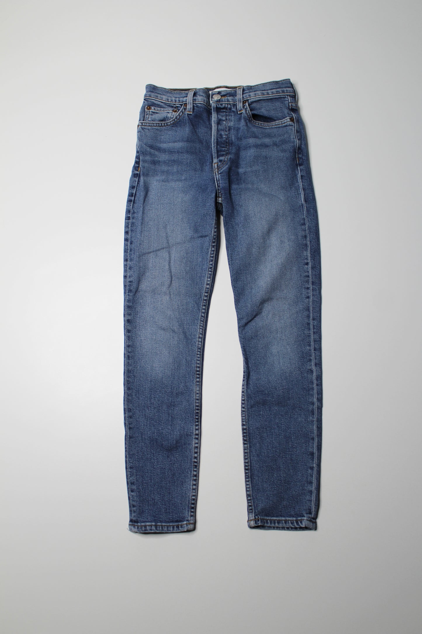Aritzia RE/DONE ‘high rise ankle crop’ stretch jeans, size 26 (27”)