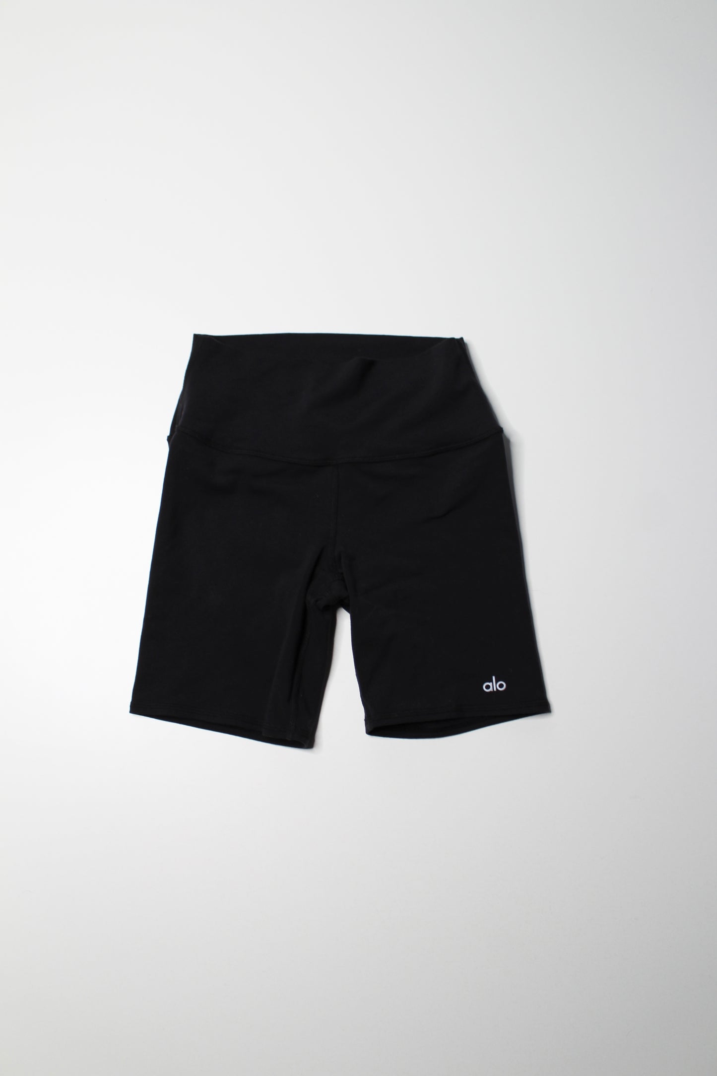 Alo Yoga black high rise biker shorts, size small (7") (additional 10% off)