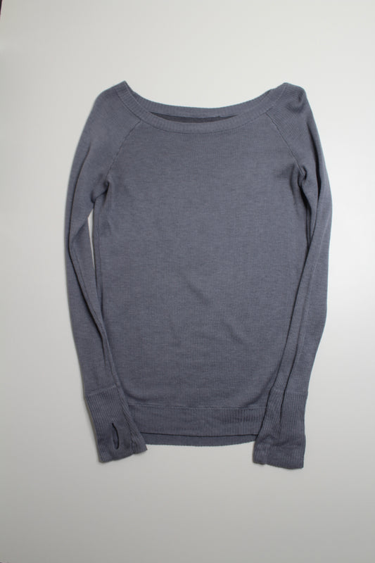 Lululemon grey reversible chai time sweater, no size. Fits like size 4 (price reduced: was $48)