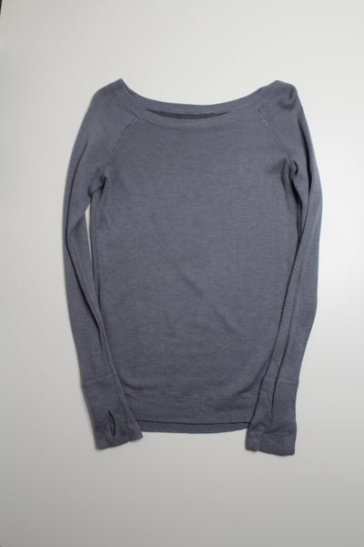 Lululemon grey reversible chai time sweater, no size. Fits like size 4 (price reduced: was $48)