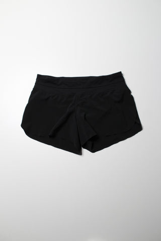 Lululemon black run shorts, size 8