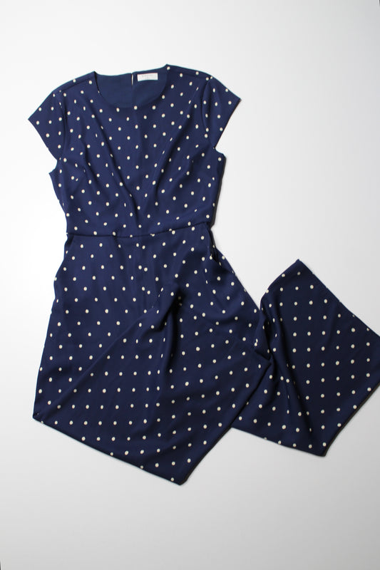 Aritzia Wilfred navy polka dot ‘Hamptons’ jumpsuit, size 8