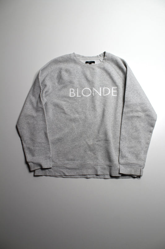 Brunette The Label ‘BLONDE’ sweatshirt, size XL/XXL