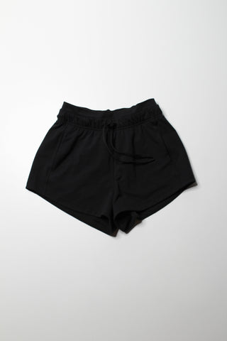 Lululemon black ‘inner glow’ shorts, size 4 (3”) *terry