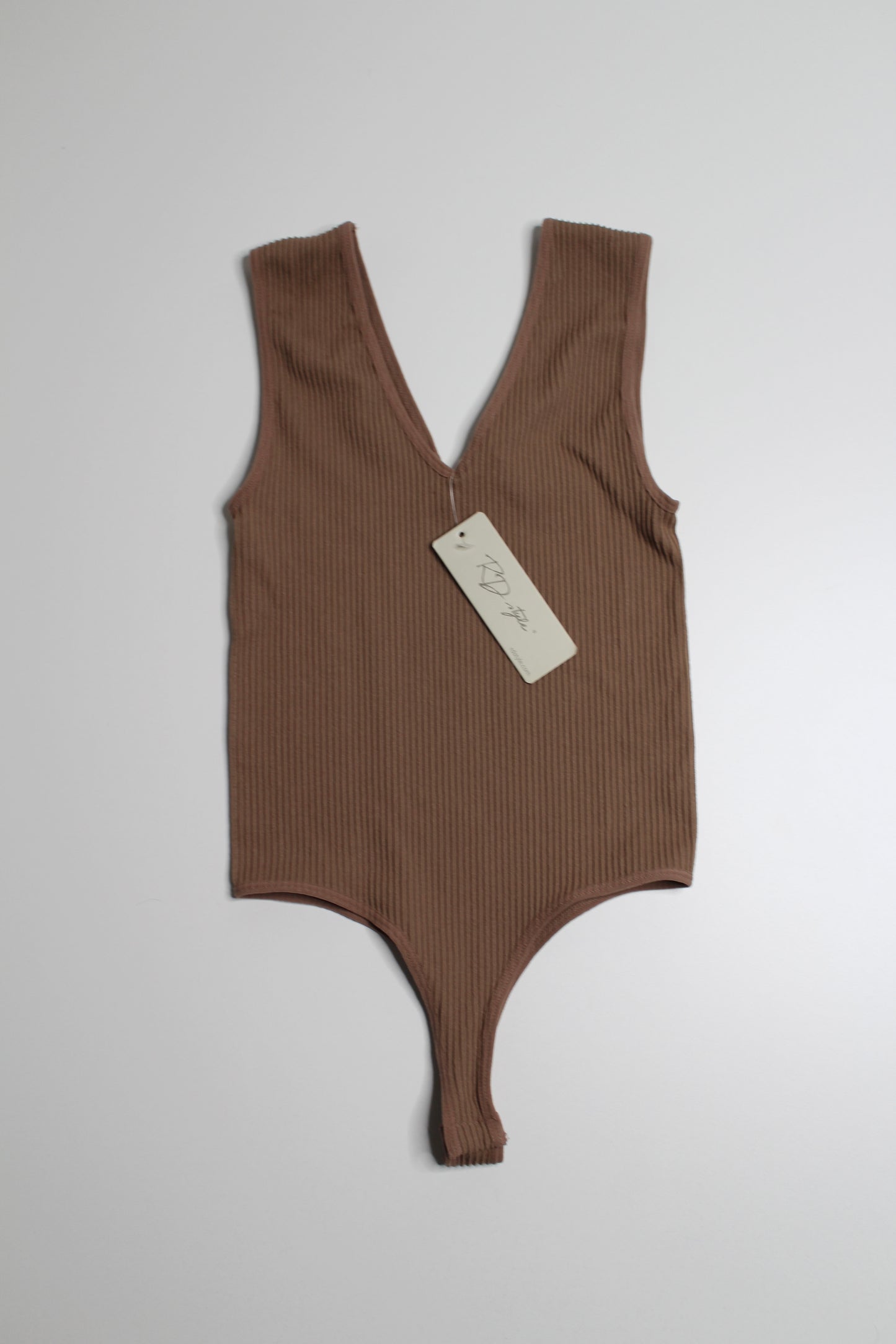 Anthropologie RD Style ribbed v neck bodysuit, size xs/s *new with tags (price reduced: was $25)