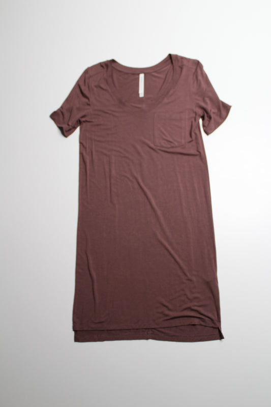 Aritzia T Babaton plum modal t shirt dress, size xsmall (loose fit)