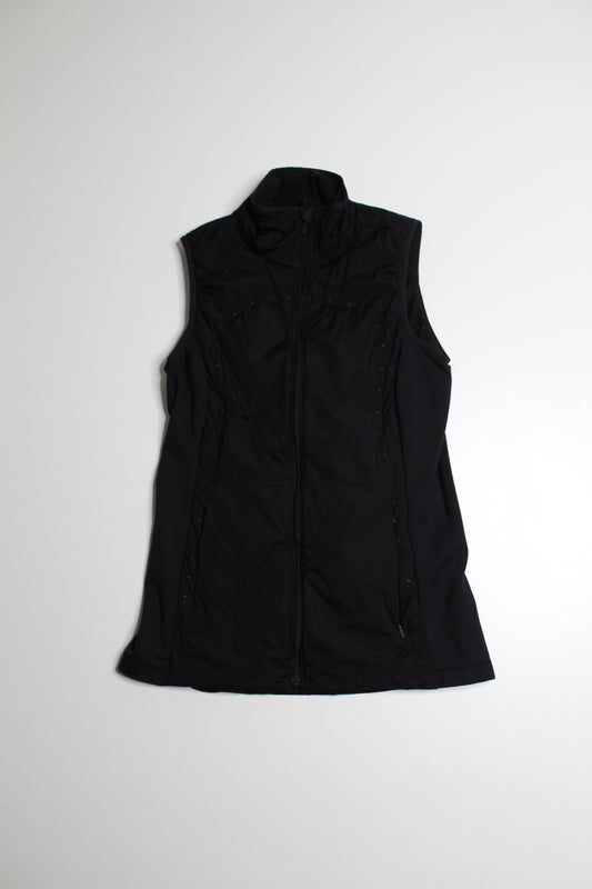 Lululemon black ‘run for cold’ vest, size 6