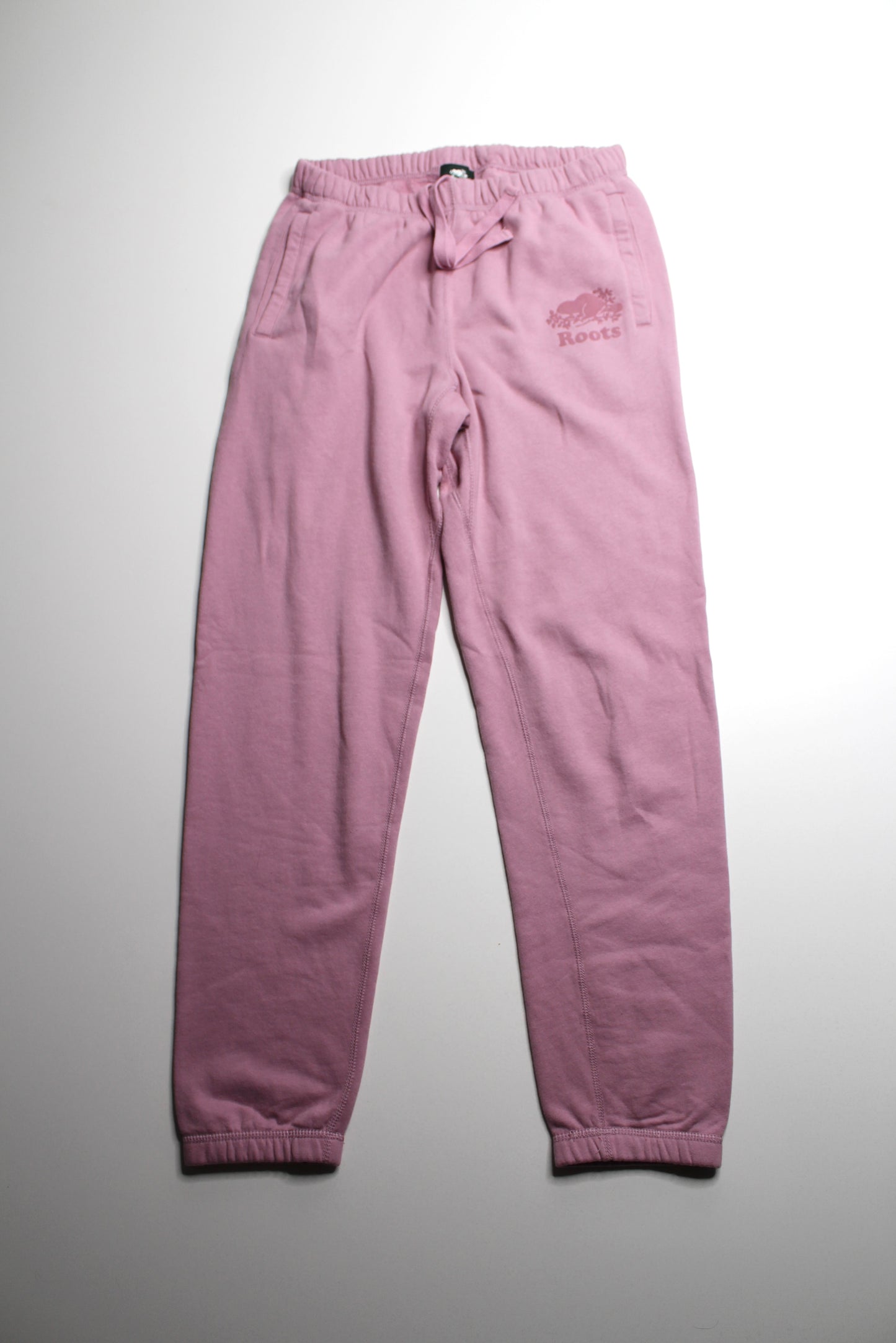 Roots dusty pink joggers, size small