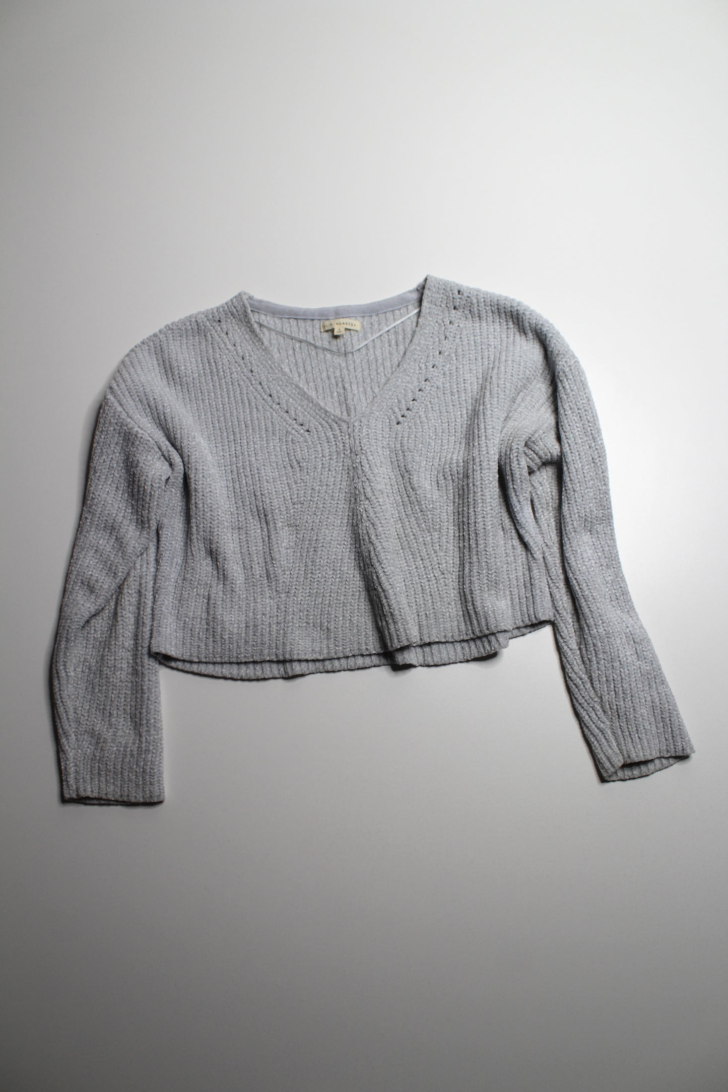 V neck knit sweater, size small (loose fit)