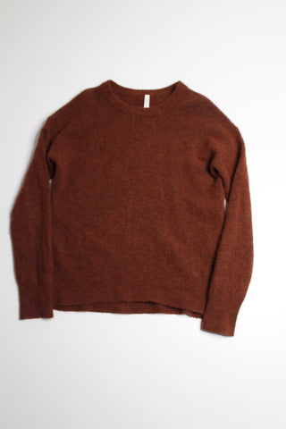Aritzia babaton the group rust crew neck thurlow sweater, size xxs (oversized fit) (price reduced: was $40)