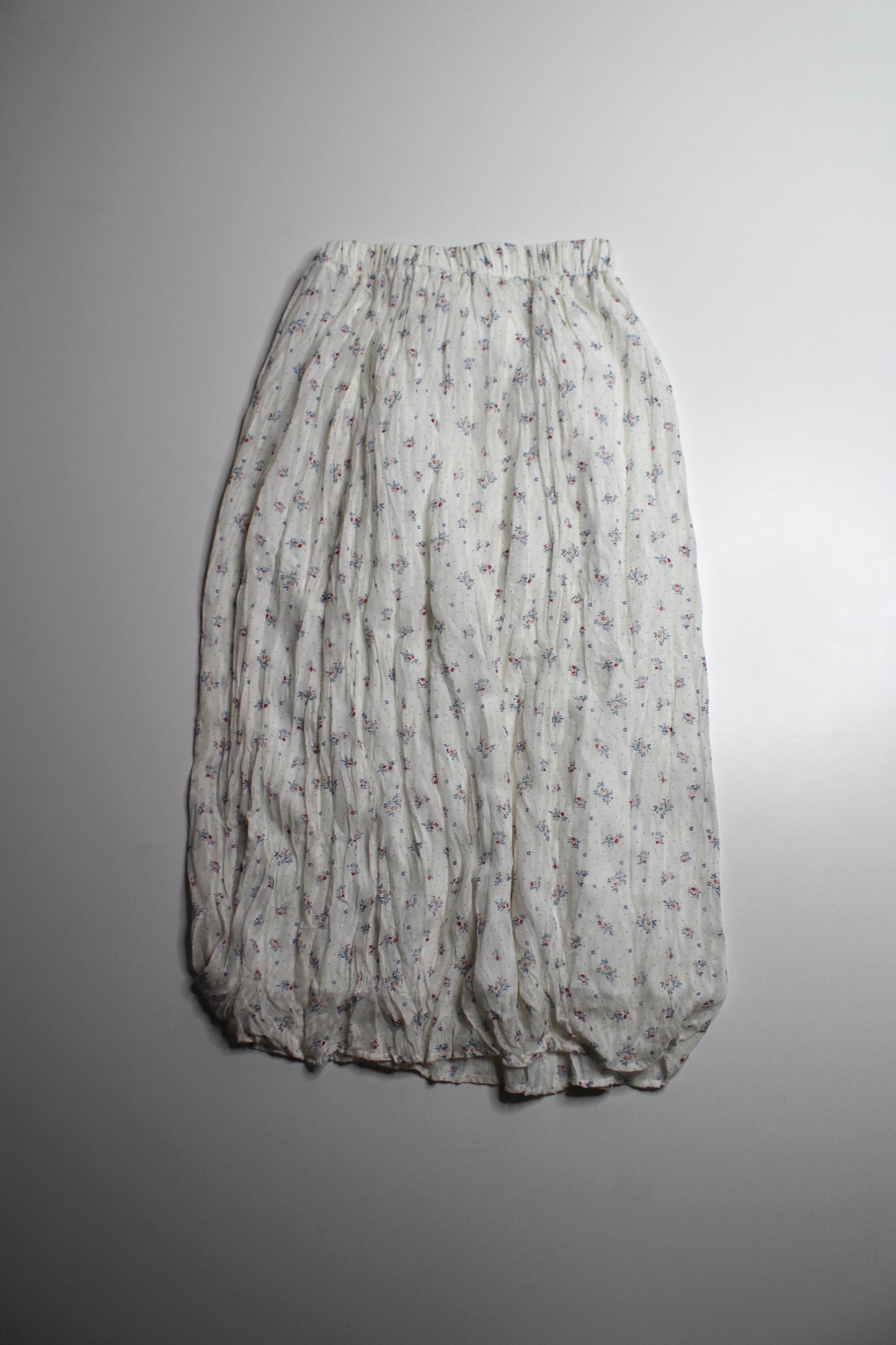 Missa Masa white floral crinkle skirt, one size