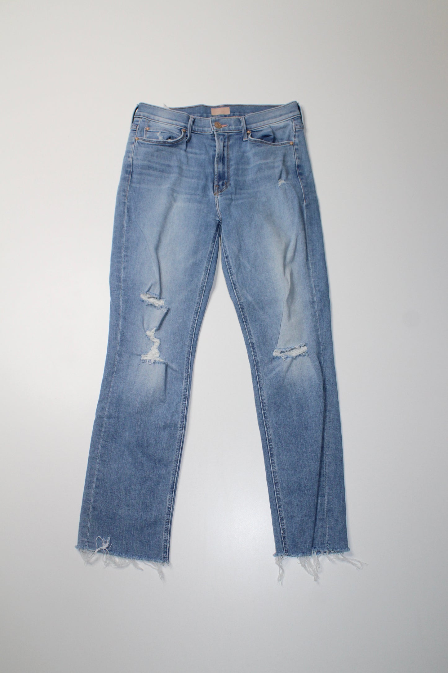 Mother ‘the midrise dazzler ankle fray’ jeans, size 28