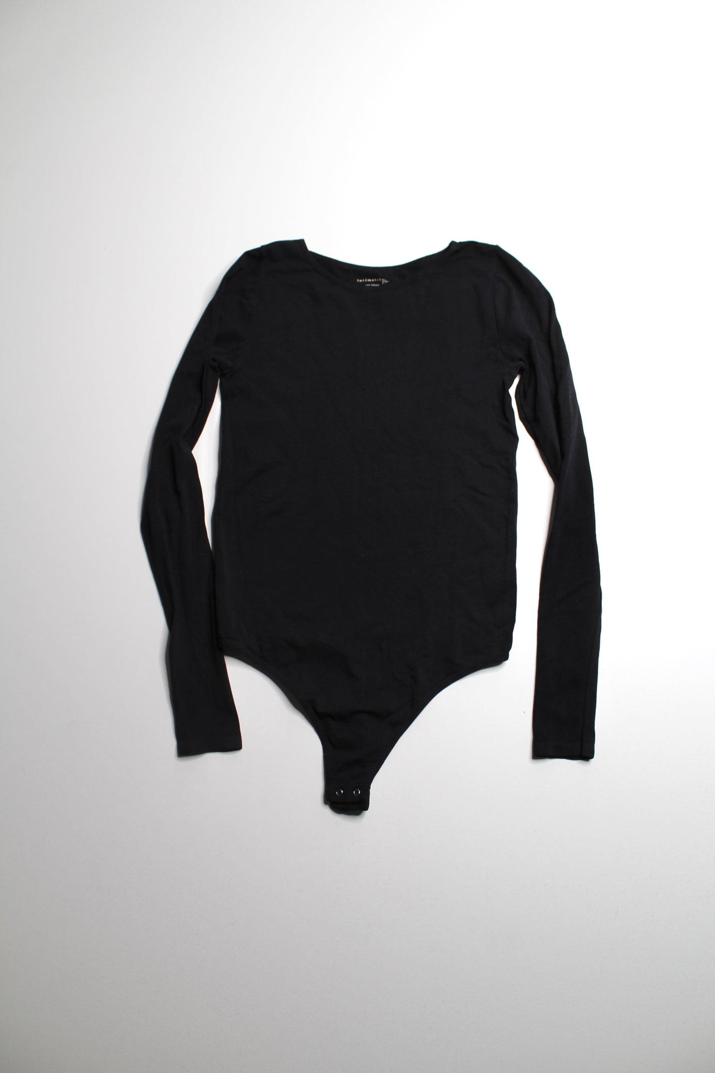 Free People intimately black seamless long sleeve bodysuit, size xs/s