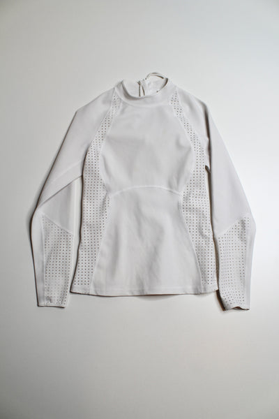 Lululemon white swell seeker paddle top rash guard  long sleeve, size 8 (price reduced: was $42)