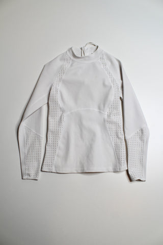 Lululemon white swell seeker paddle top rash guard  long sleeve, size 8 (price reduced: was $42)
