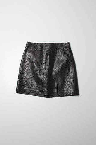Aritzia Wilfred brown faux leather mini skirt, size 4