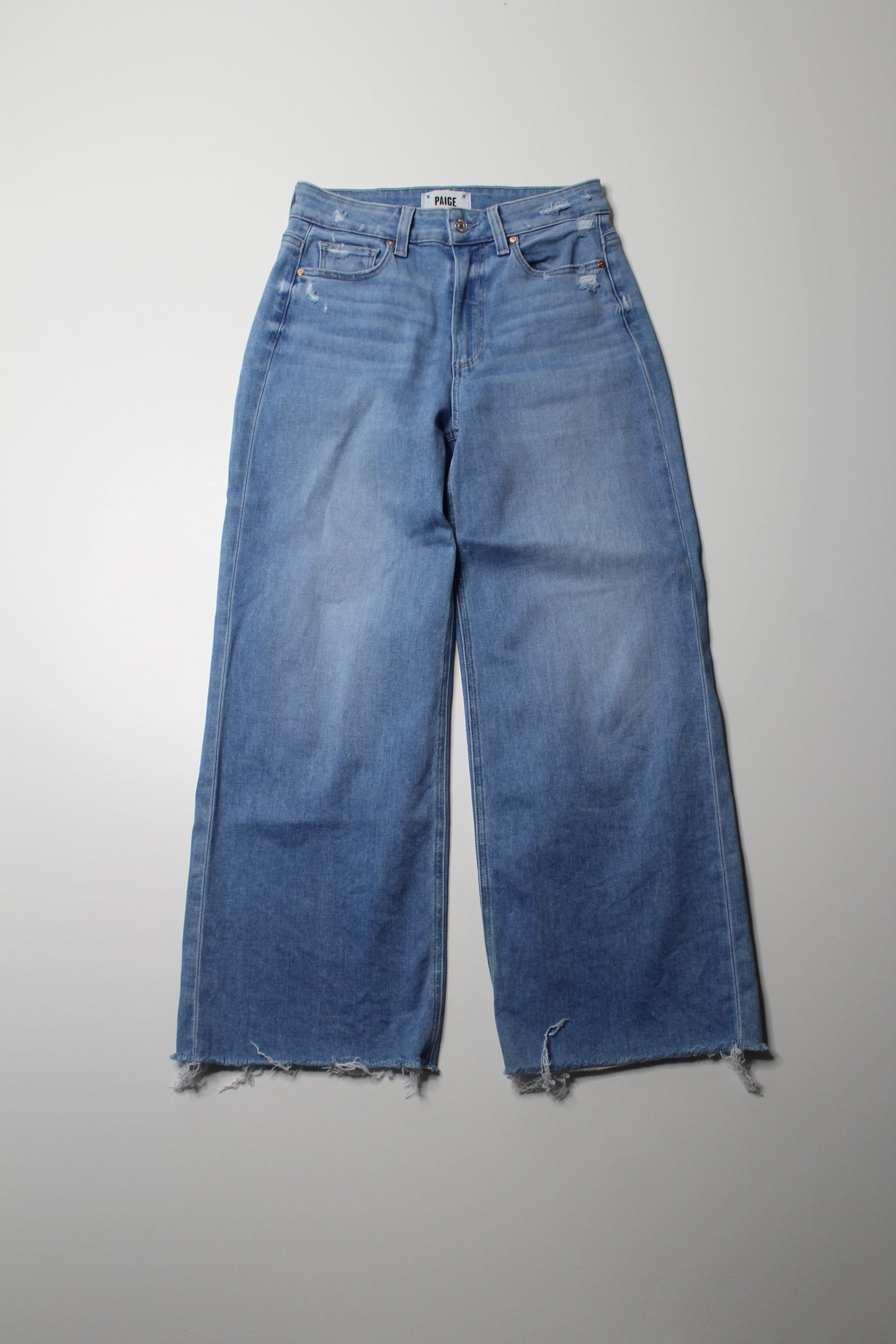 Paige ‘anessa’ wide leg cropped jeans, size 26