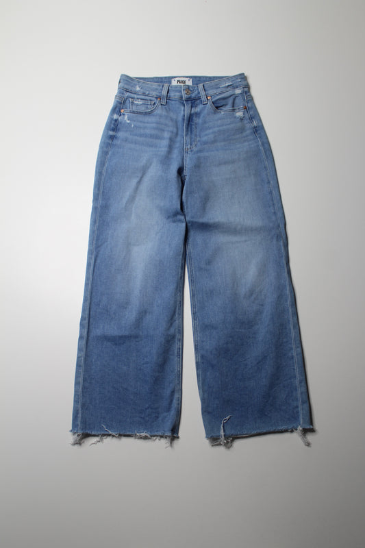 Paige ‘anessa’ high-rise wide leg cropped jeans, size 26