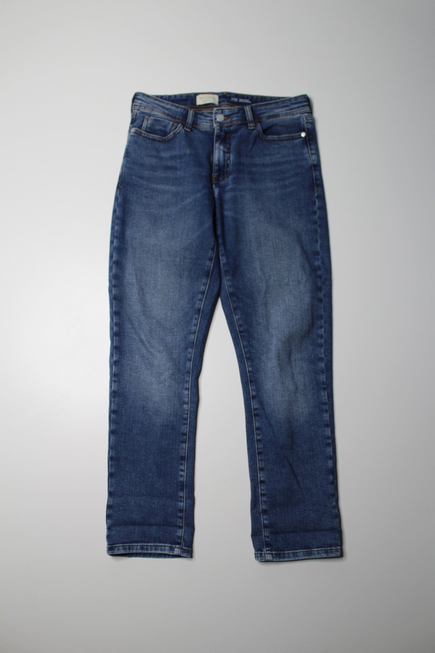 Anthropologie Pilcro denim straight leg jeans, size 28 (29” unrolled)