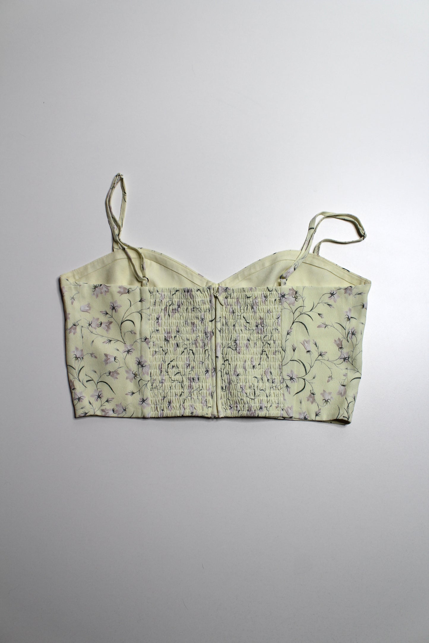 Aritzia Sunday Best yellow ‘Bonnie’ bustier cropped tank, size medium