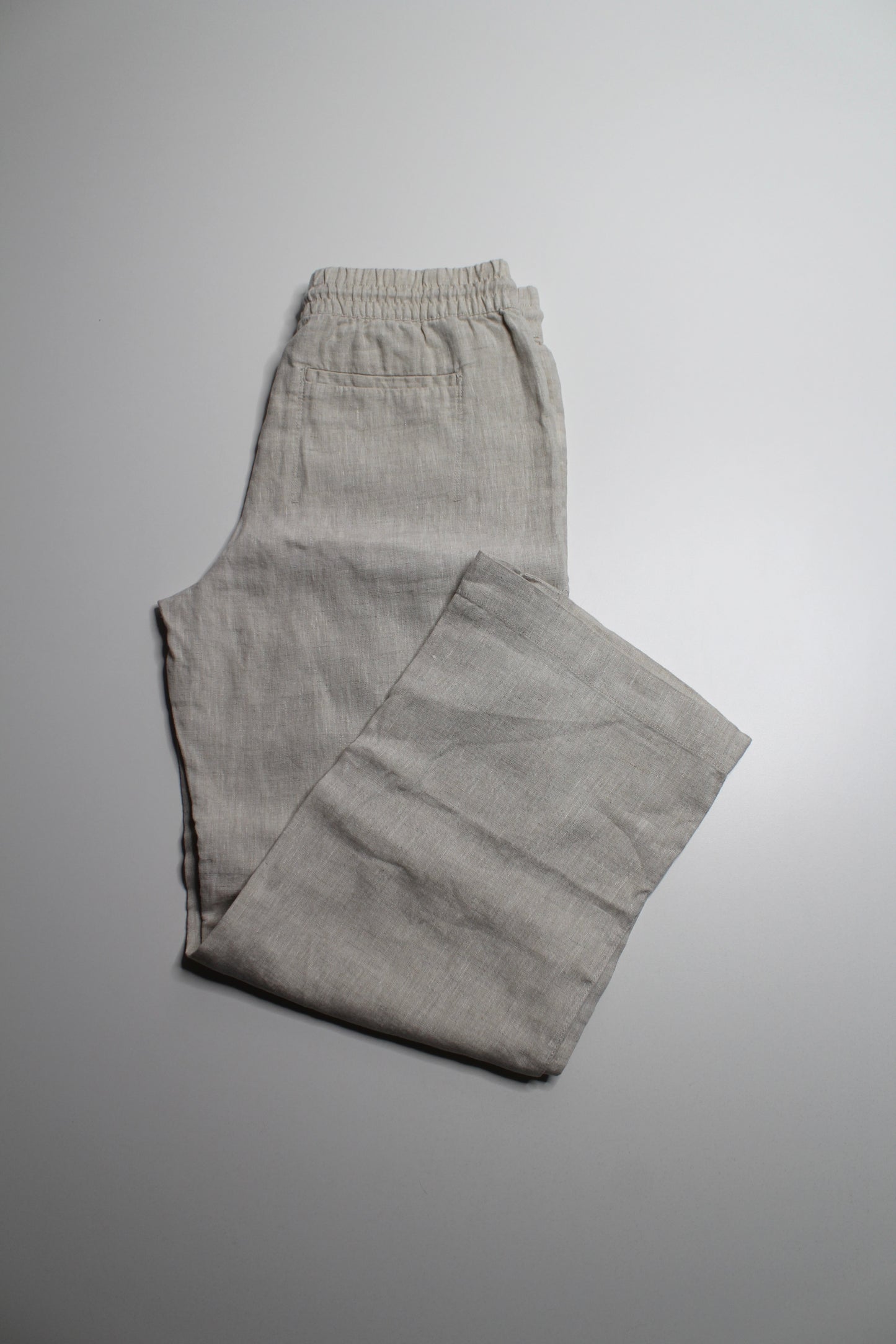 Athleta light beige ‘retreat linen wide leg’ pants, size medium *new without tags