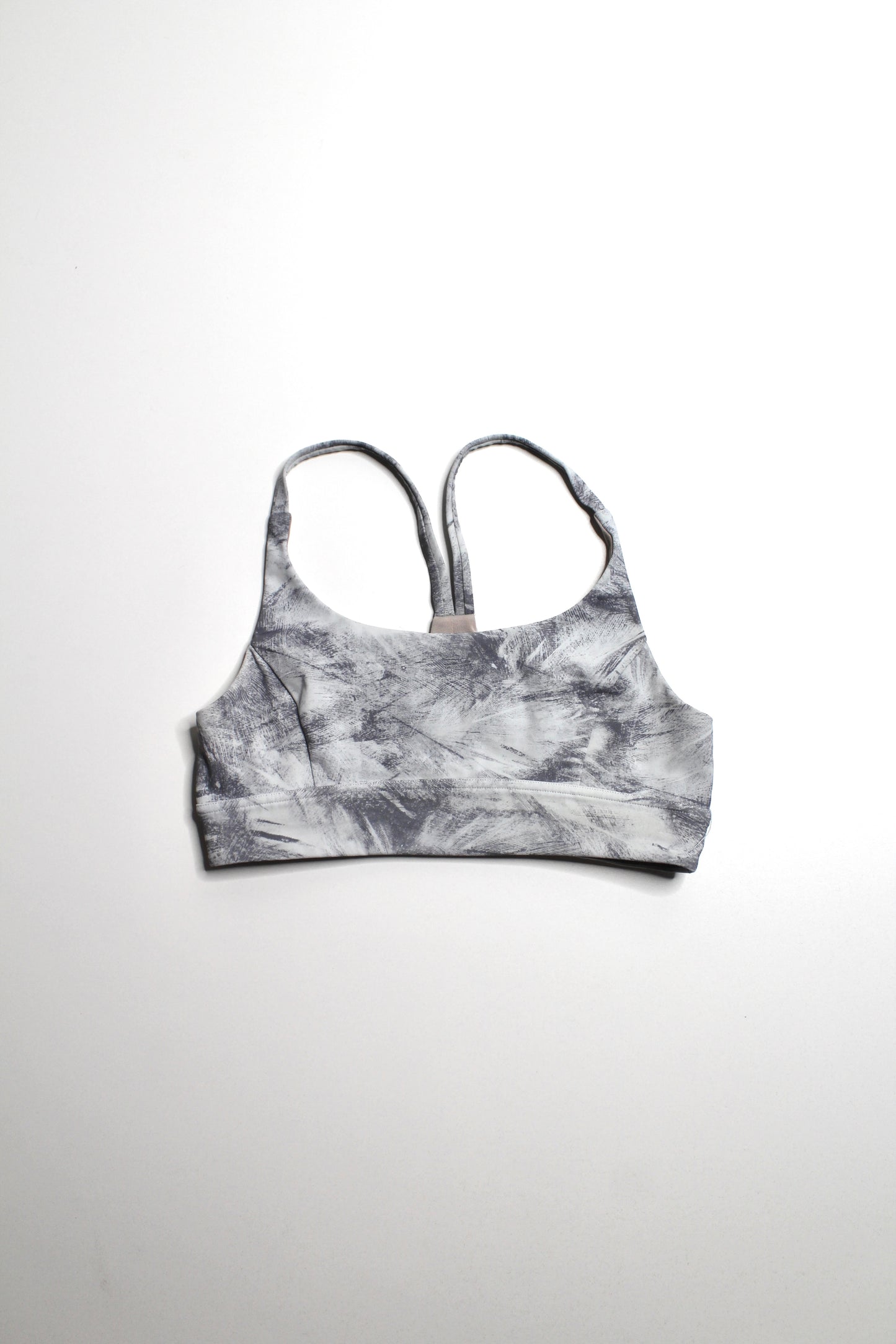 Lululemon grey/white 'train times' sports bra, size 10