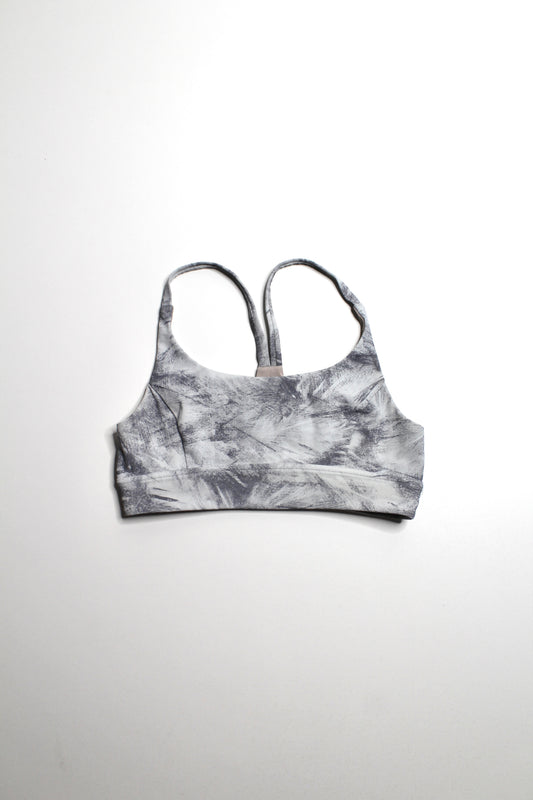 Lululemon grey/white 'train times' sports bra, size 10