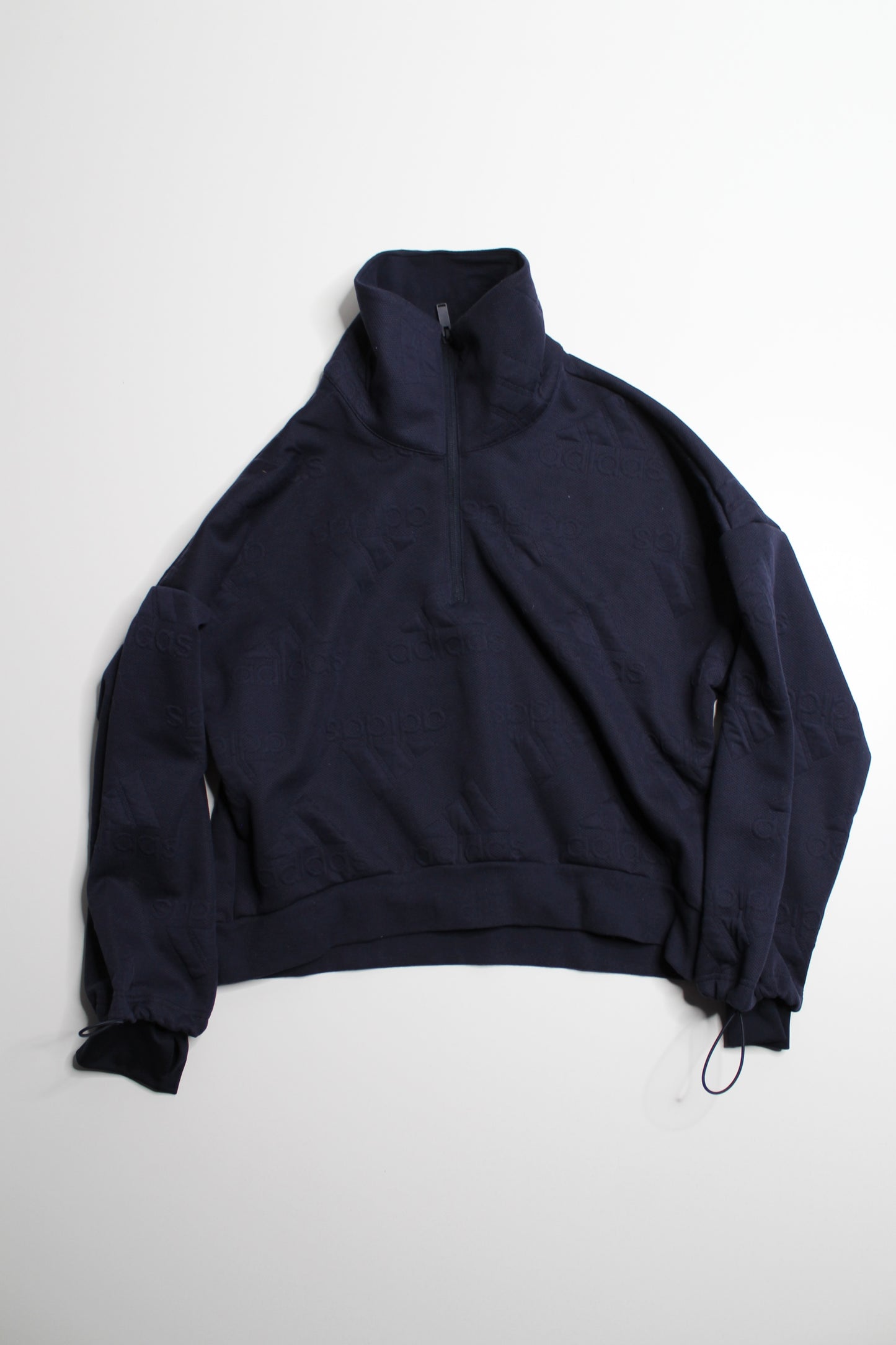 Adidas navy 1/2 zip aeroready pullover, size small (oversized)