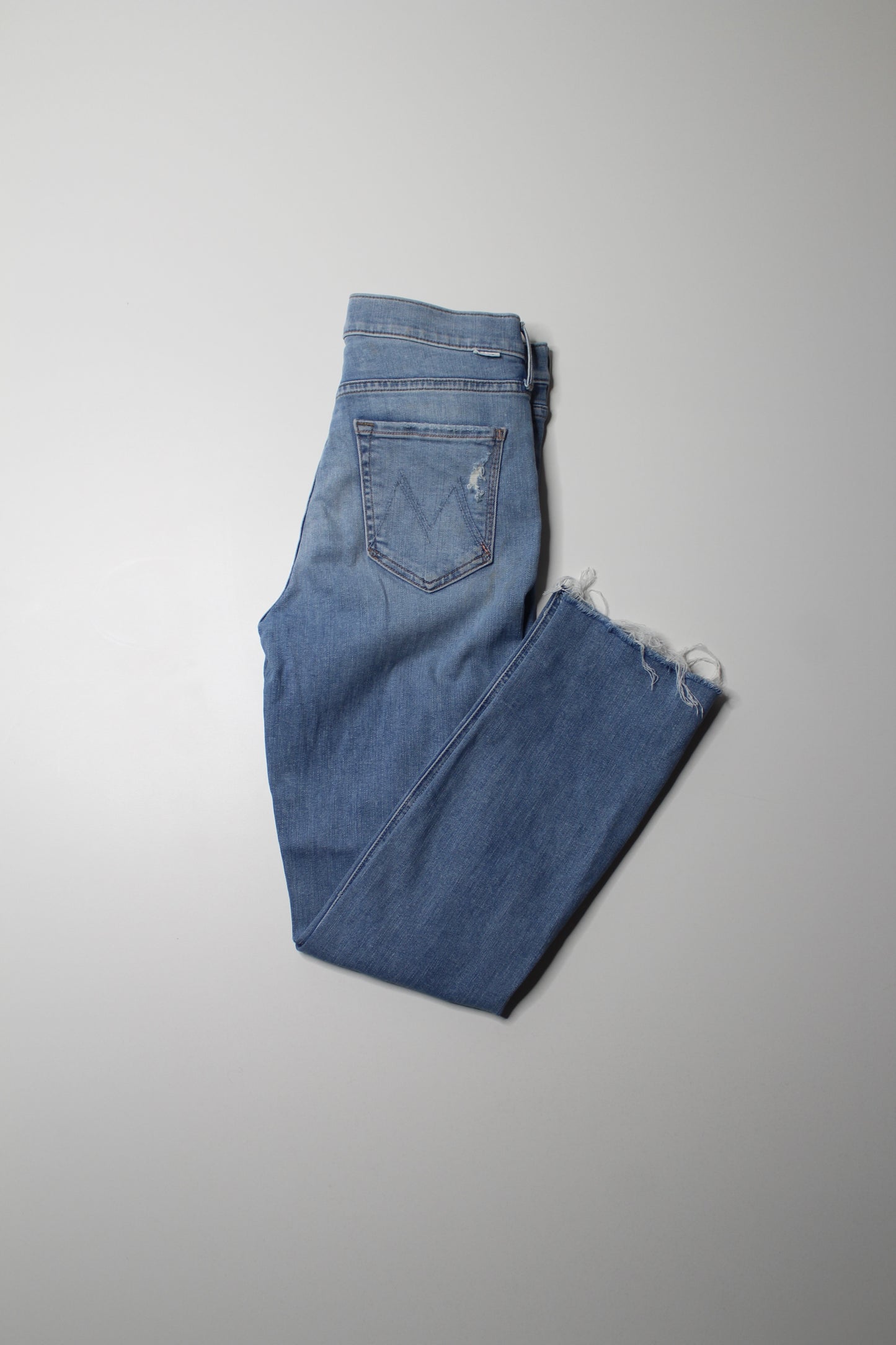 Mother ‘the midrise dazzler ankle fray’ jeans, size 28