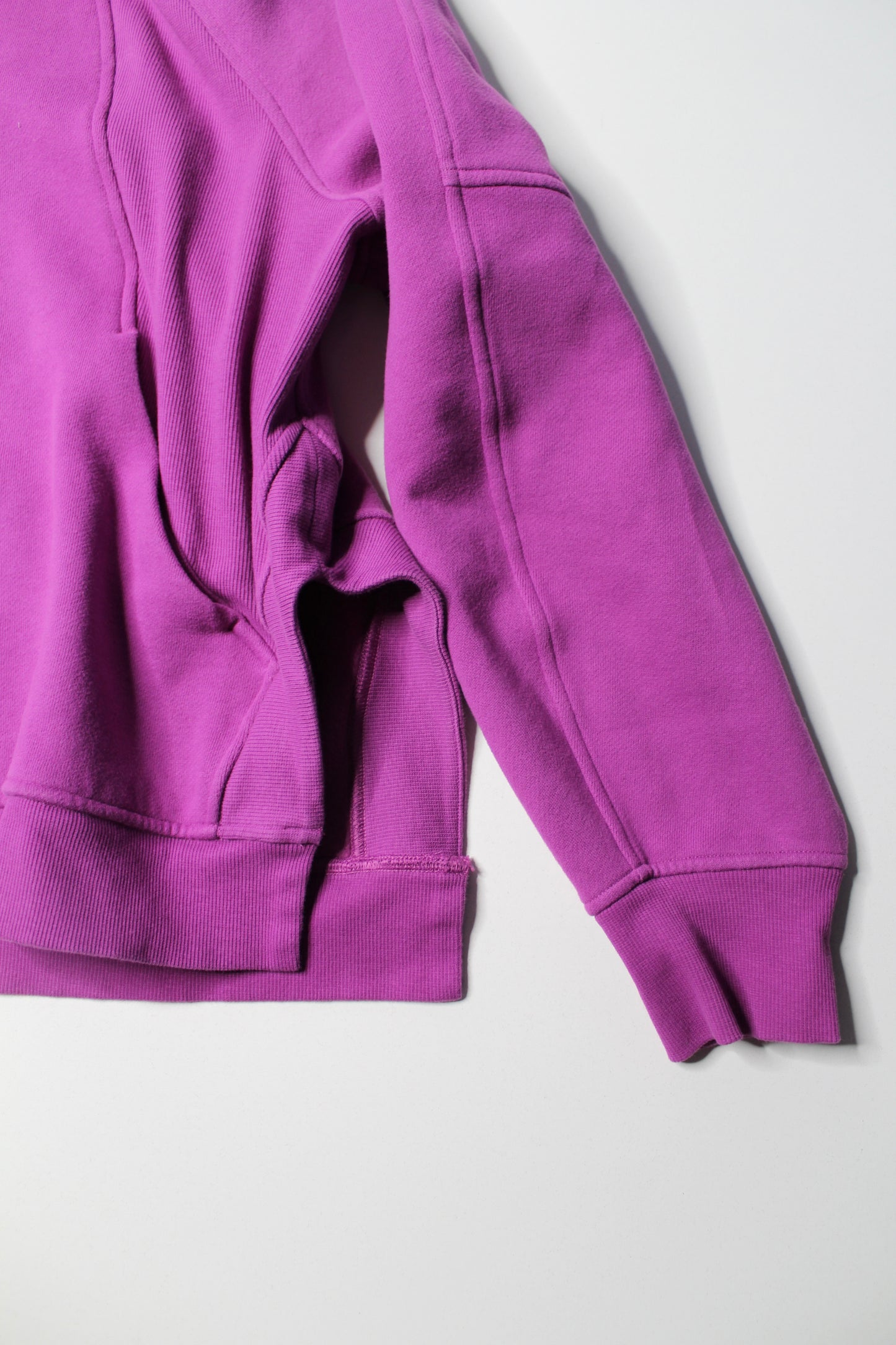 Lululemon vivid plum ‘scuba oversized side-slit’ hoodie, size xl/xxl (fits 10/12) (sale: was $58)