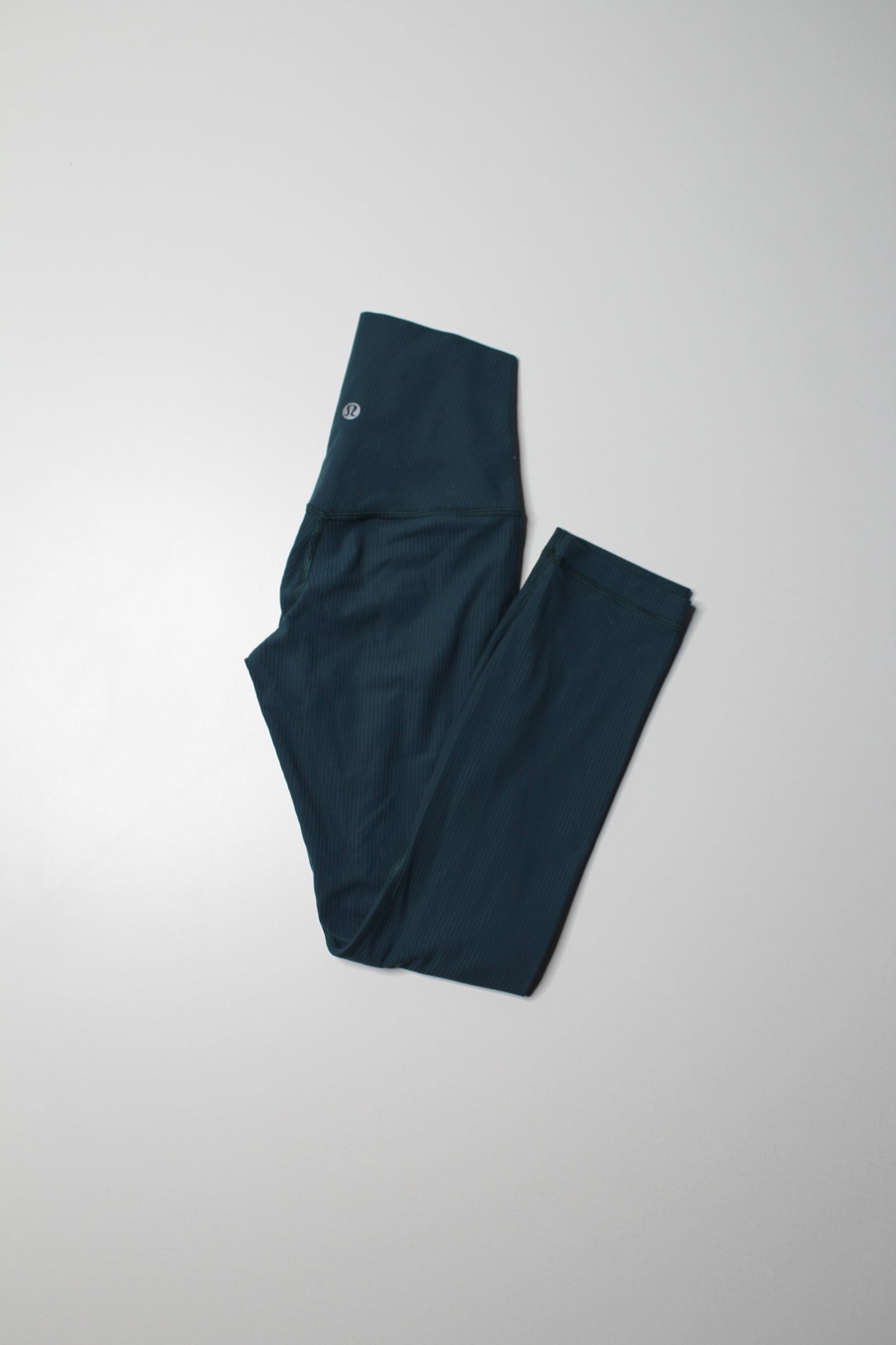 Lululemon turquoise ribbed ‘align’ leggings, size 0 (22”) (fits 0/2) (was  $50)