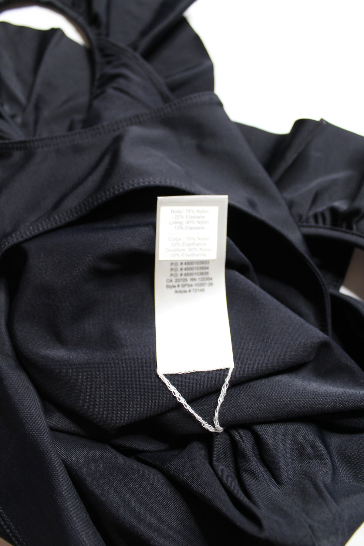Aritzia Wilfred black ‘danette’ ruffle swimsuit, size small