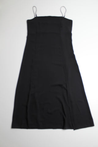 Aritzia babaton black slit slip dress, size large