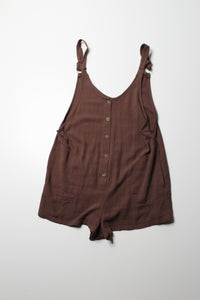 Gentle Fawn brown shorts romper, size large