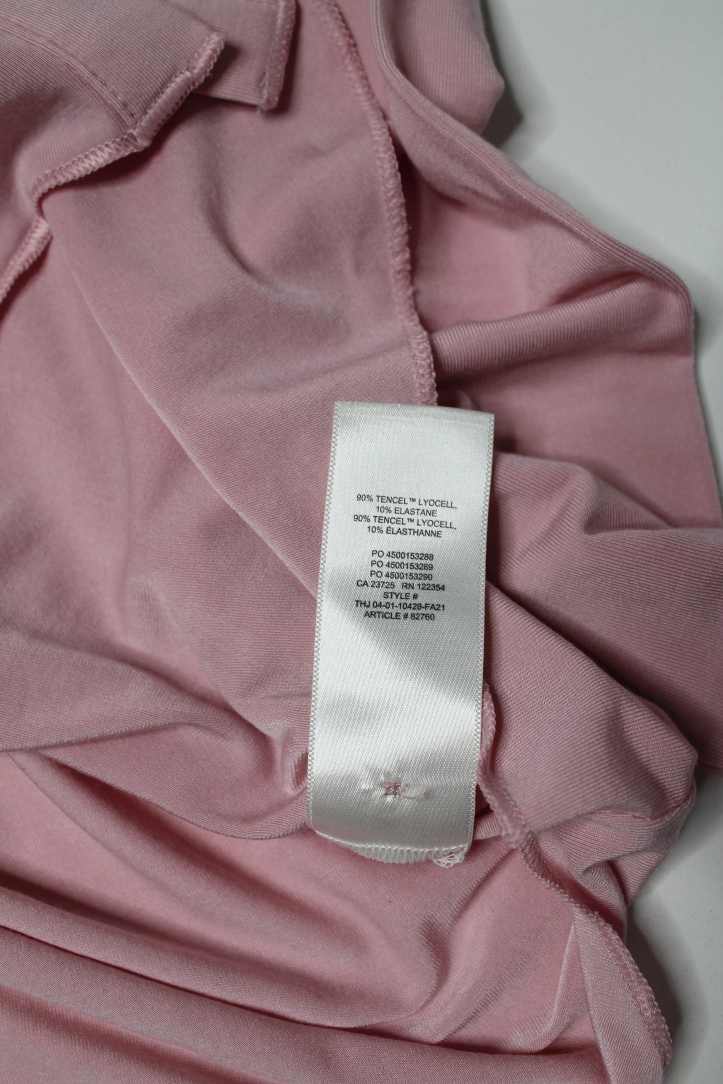 Aritzia wilfred pink ‘pose’ collared button up long sleeve, size medium