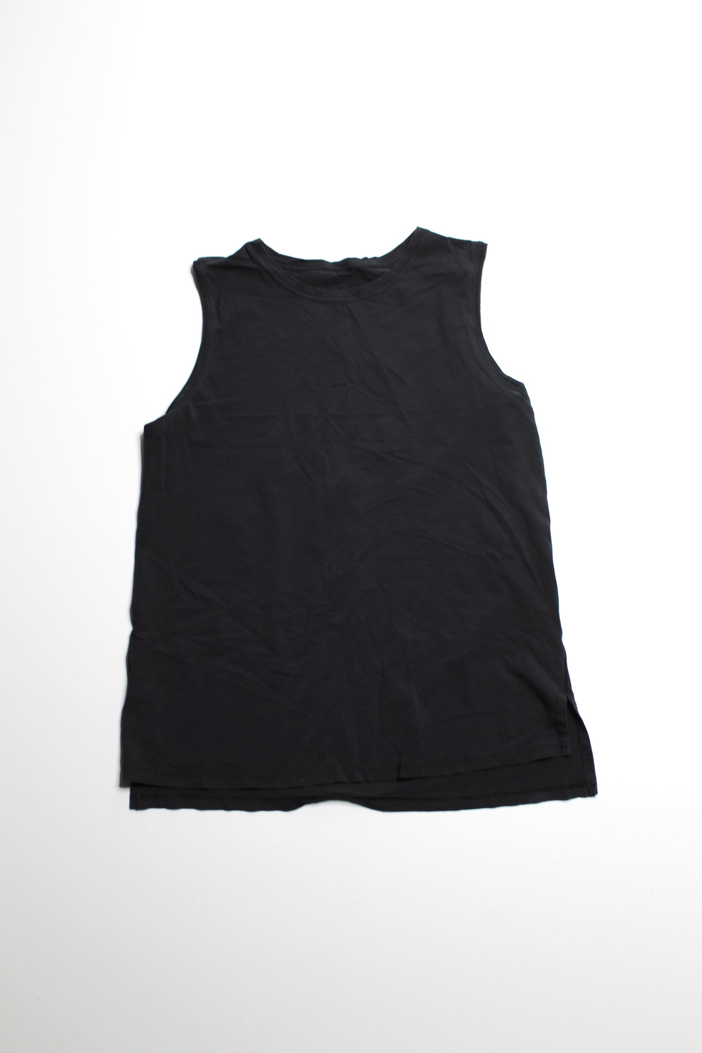 Lululemon black cotton muscle tank, no size. Fits like 8