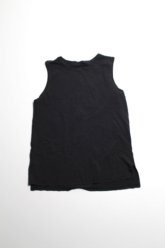 Lululemon black cotton muscle tank, no size. Fits like 8