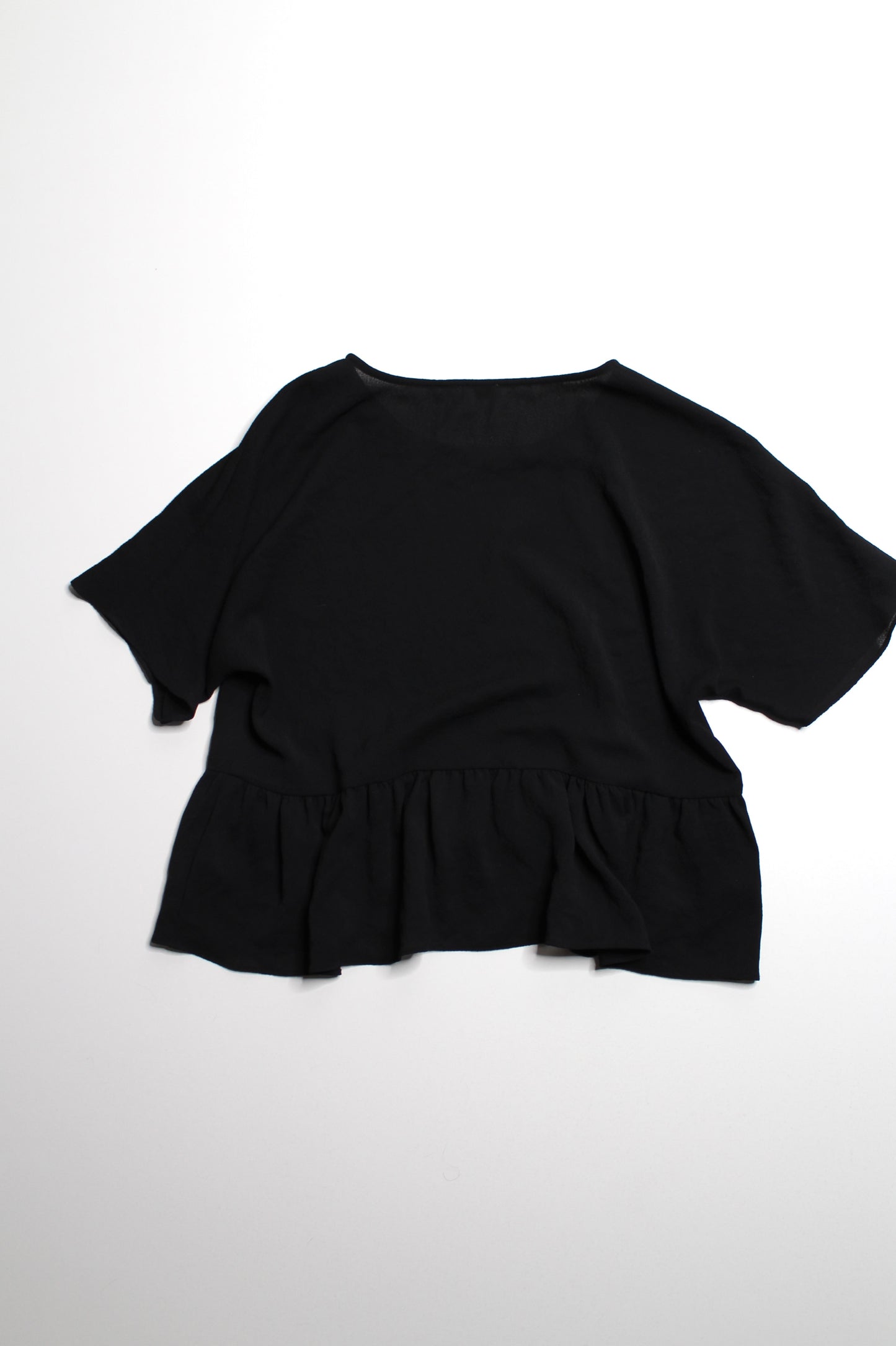 Aritzia wilfred short sleeve peplum blouse, size xsmall (oversized fit)
