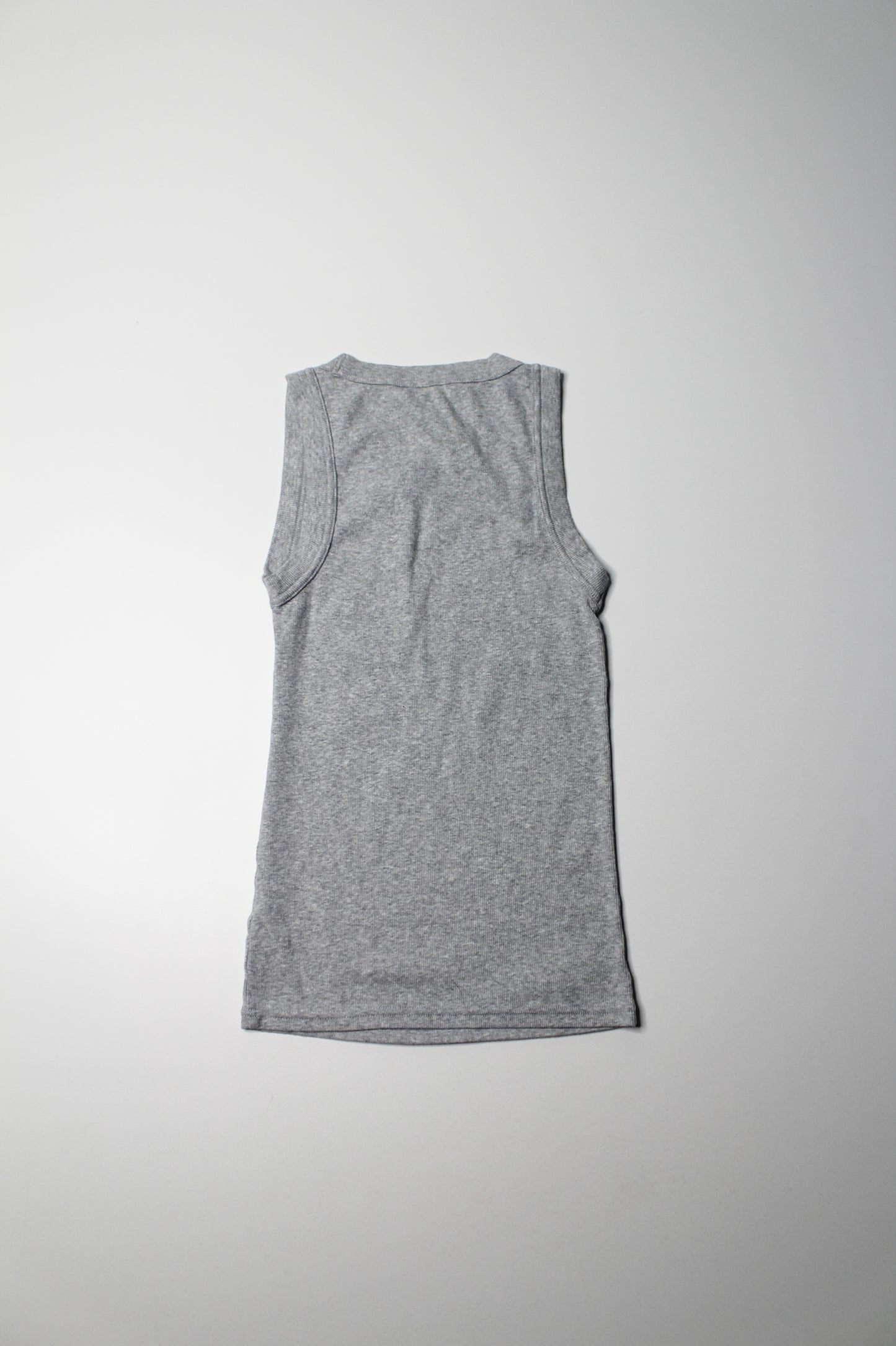 Tahari grey ribbed tank, size small