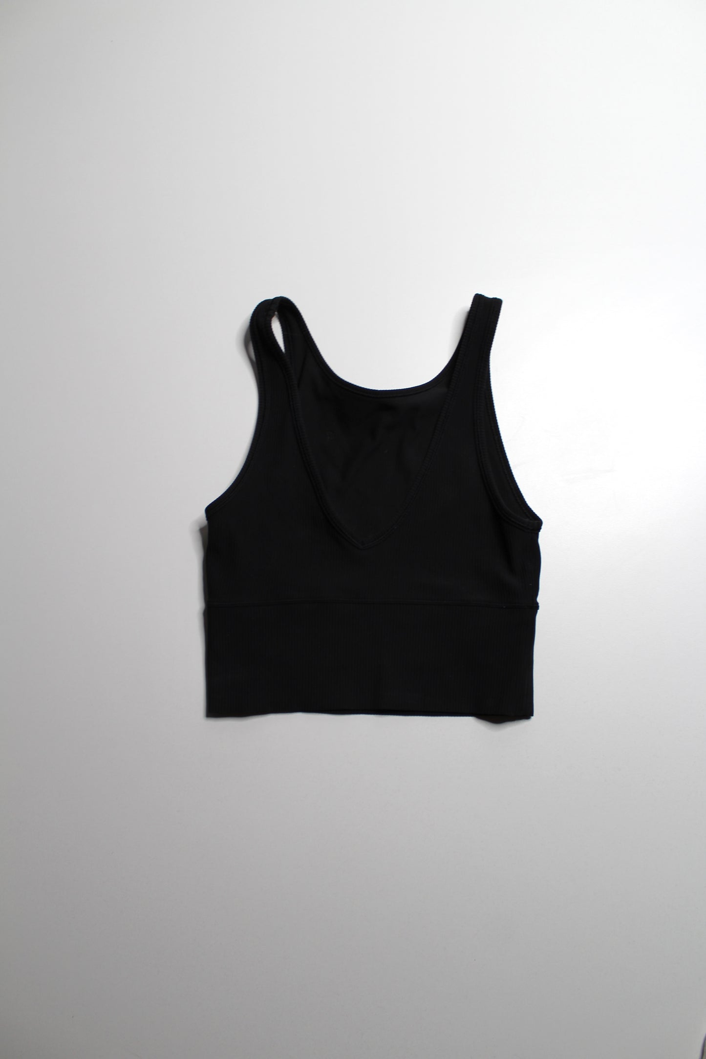 Lululemon black reversible ‘power pivot’ tank, Size 4 *ribbed